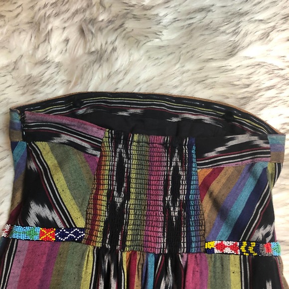 Anthropologie Edme & Esyllte strapless rainbow striped dress size 0 - Picture 14 of 15